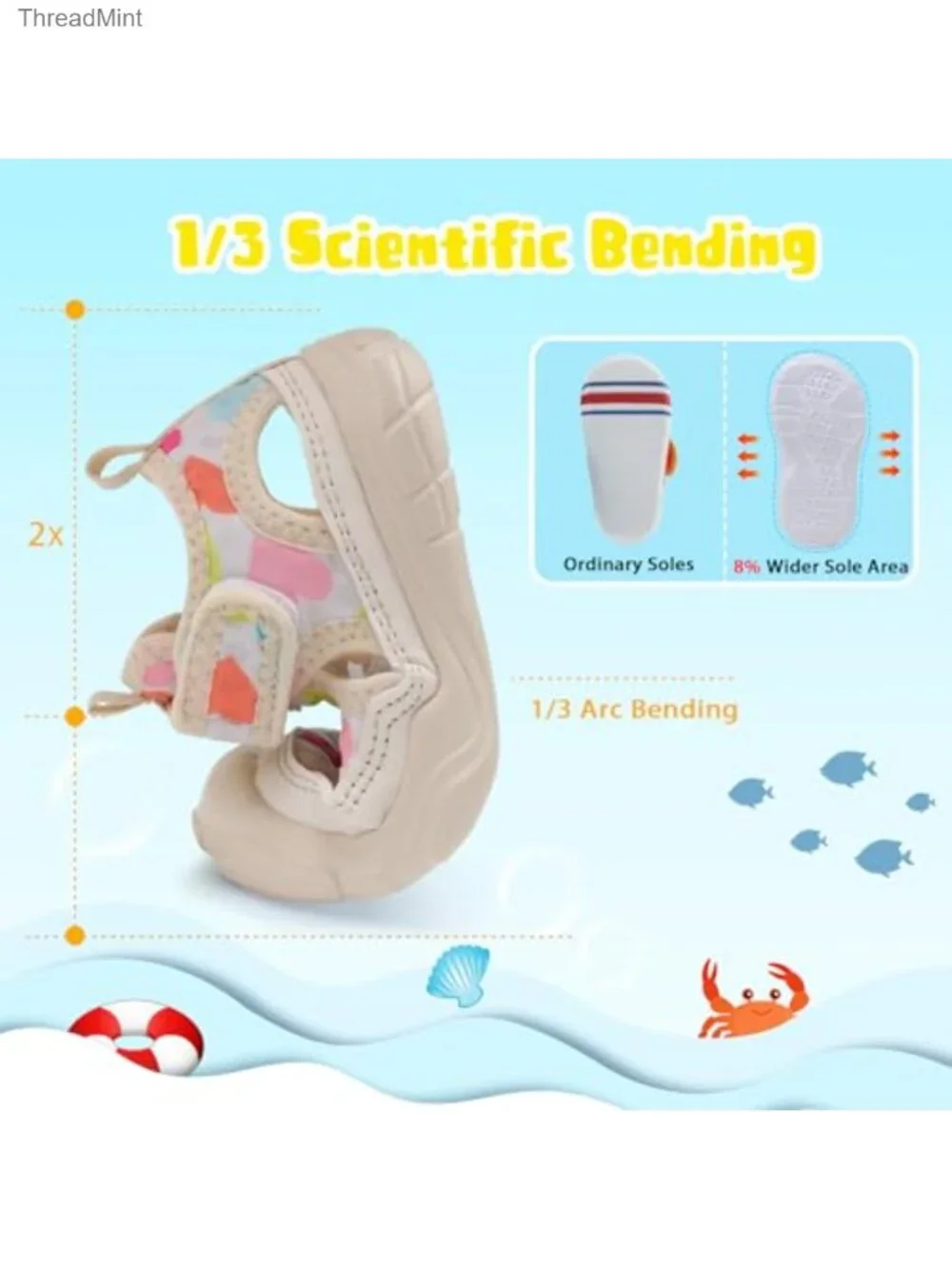 Kids Water Shoes Boys Girls Barefoot Aqua Socks Swim Beach Pool Lightweight